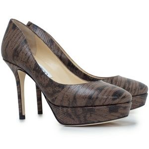 NIB Jimmy Choo Liazard Print Pumps